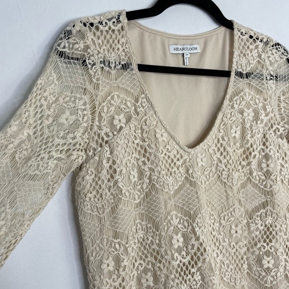 HEARTLOOM lace cream mini dress - Picture 2 of 7